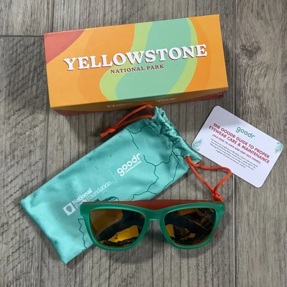 Goodr Green and Yellow National Park Series Sunglasses- Yellowstone Park - Picture 2 of 4